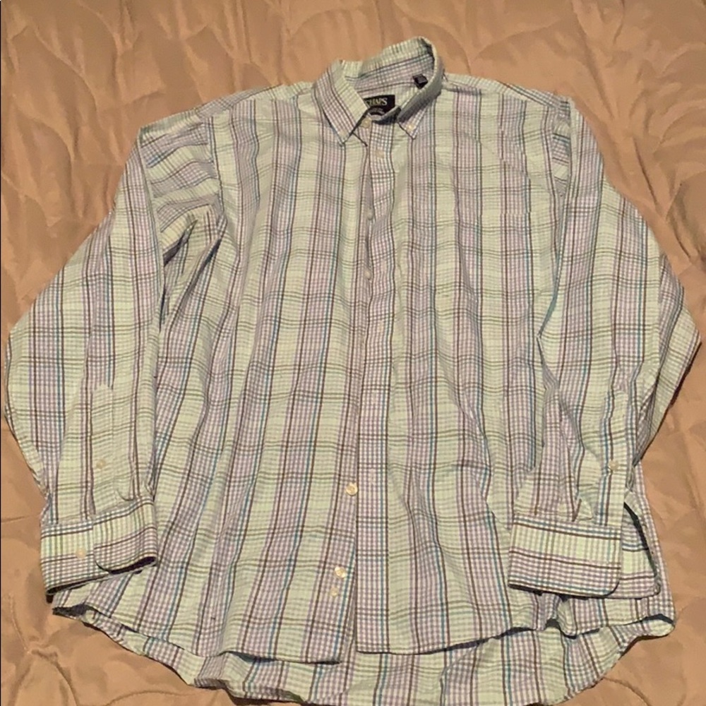 Chaps - Men’s Long Sleeve Wrinkle Free Shirt-Plaid